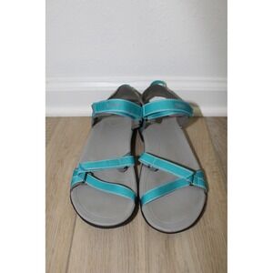 Teva Verra Womens Teal Grey Strappy Sport Hiking Sandals Water Shoes Size 8